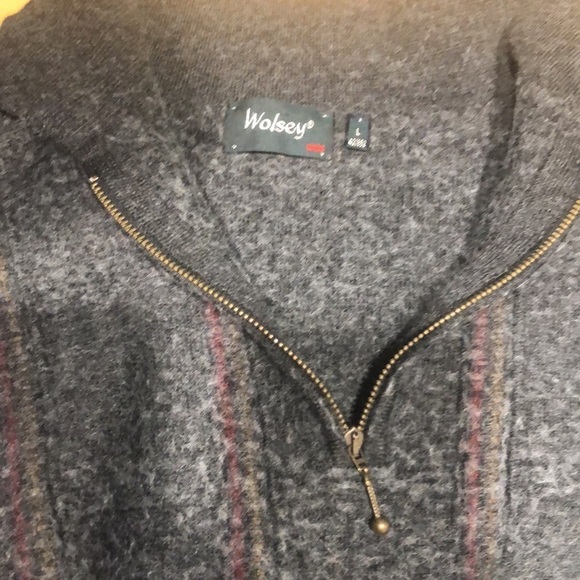 WOLSEY Vintage Merino Wool collared sweater - Picture 2 of 5